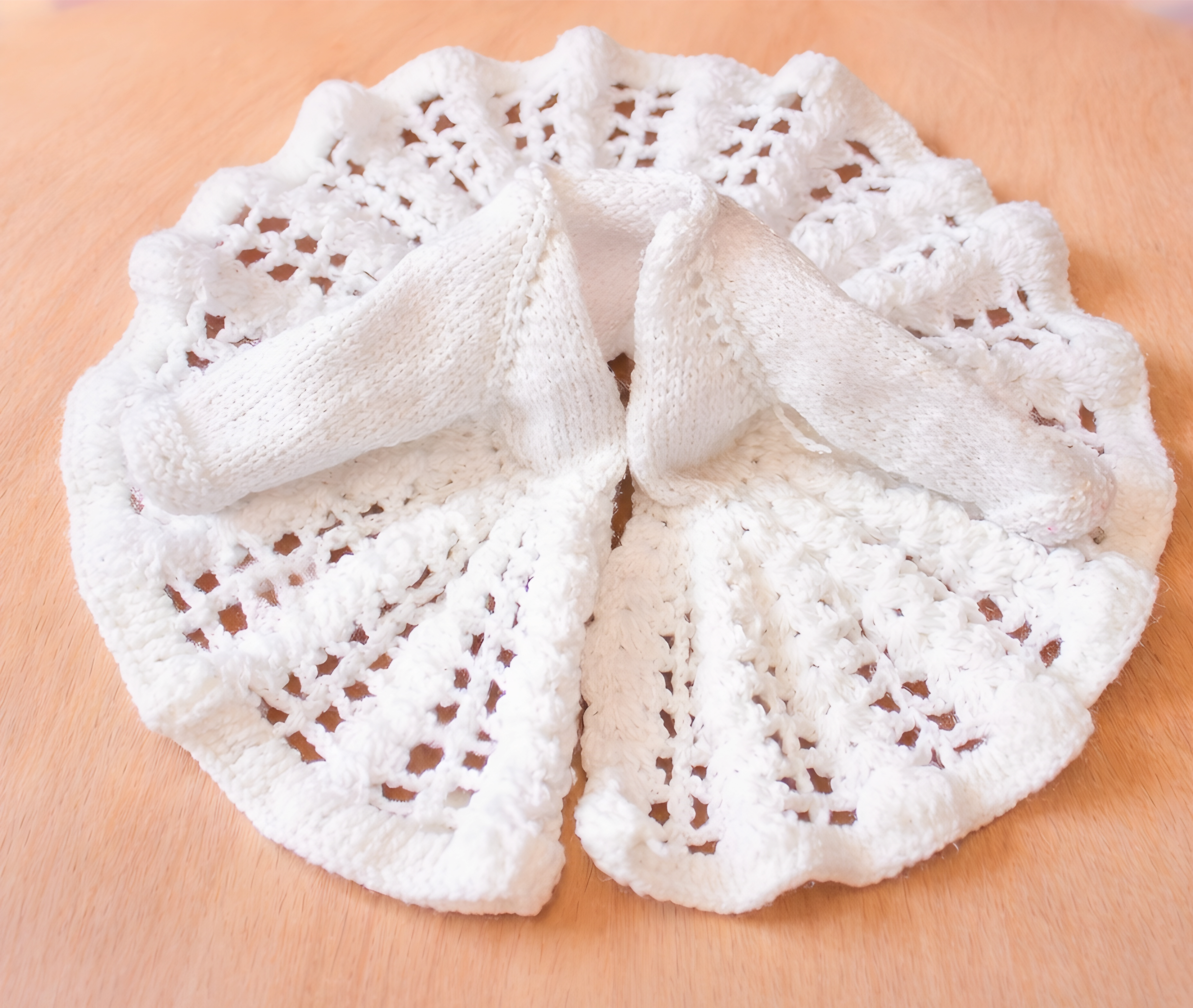 Ladoo gopal dress handmade chorchet white